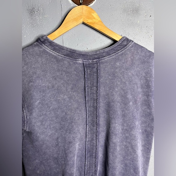 Daily Practice by Anthropologie Small S purple Frayed Surplice Romper - Picture 6 of 11